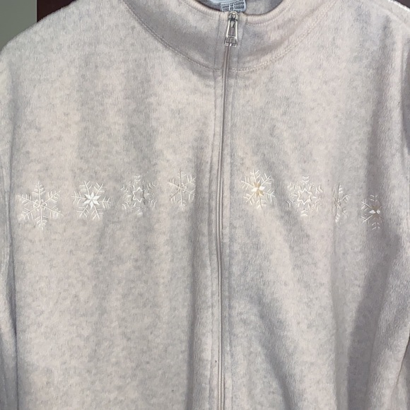Vintage Northern Reflections Zip Snow Flake Fleecy - Picture 2 of 7